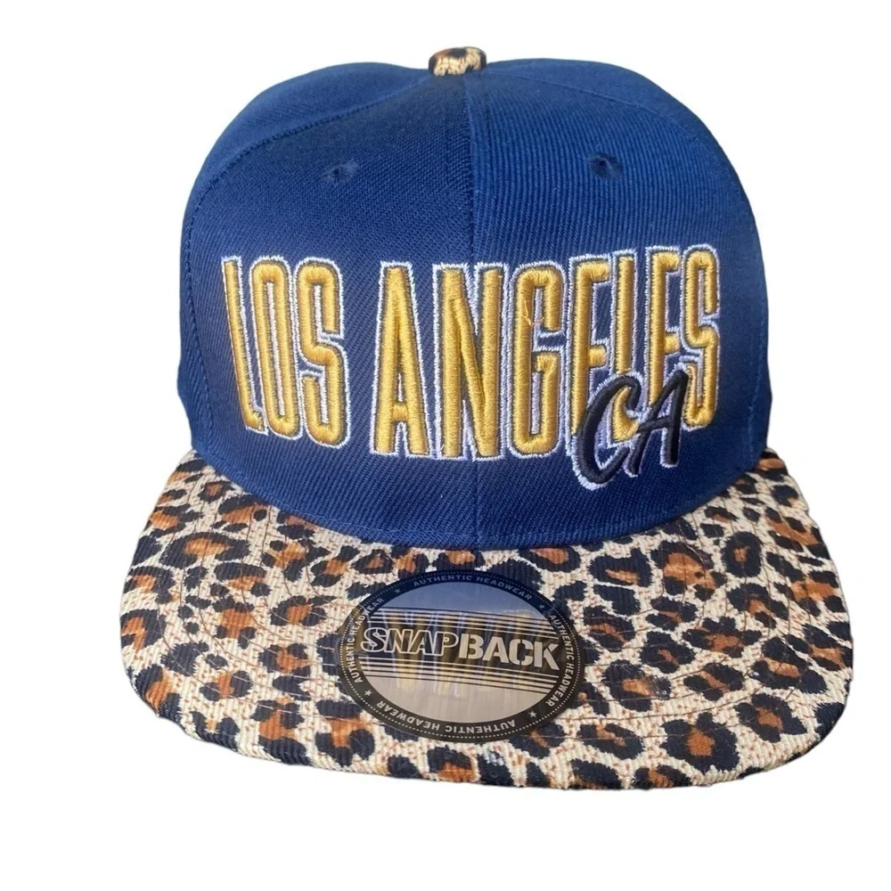 Los Angeles Snapback Acrylic Leopard Hat